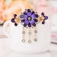 thumbnail image 1 of Xihbxyly Horquilla Étnica, Pinza con Borla de Diamantes de Imitación, Pasador de Aleación para Cola de Caballo, para Uso Diario En Fiestas, Estilo Clásico, La Mejor Opción de Regalo., 1 of 3