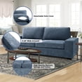thumbnail image 6 of COSYJOY Living Room, Bedroom, 88.58"THREE Seater Sofa，Soft and Comfortable, Easy to Install, Detachable Sofa Mat and Cover(Blue), 6 of 10