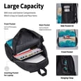 thumbnail image 4 of Disketp Beach Mochila Estampada de Gran Capacidad con Lonchera y Estuche, Set de 3 Piezas para Estudiantes, 4 of 7