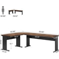 thumbnail image 2 of Tribesigns 83-In L-Shaped Executive Desk, Modern Reversible Office Computer Desk for Home Office (Brown), 2 of 7