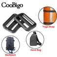 thumbnail image 3 of CooBigo, 12 Uds., 1-1/4 pulgadas, deslizador curvo de plástico negro, hebillas de tres anillos ajustables para Collar de perro, arnés, correas para mochila, FLC129-B3, 3 of 5