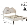 thumbnail image 5 of Merluxy Full Bed Frame with LED Light,Adjustable Cloud Headboard,No Box Spring Needed,Cream, 5 of 9