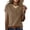 BD34_Khaki, variant on Lumtrix Womens Henley Sweaters Casual Cap Sleeve Tops Summer Business Work Loose Fitted Shirts Khaki M