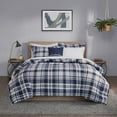 thumbnail image 5 of Madison Park Essentials Patrick California King 8 Piece Comforter Set with Bed Sheets - Navy, 5 of 11