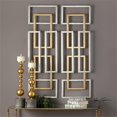thumbnail image 2 of Bowery Hill Modern 2 Piece Geometric Wall Art Set in Antique Gold, 2 of 2