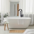 thumbnail image 2 of Wowow Waterfall Single-Handle Freestanding Tub Faucet with Handshower, Floor Mounted Tub Filler Faucet in Oil Rubbed Bronze, 2 of 5