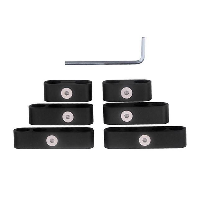 6pcs Sbc 350 Spark Plug Wire Separators Dividers Looms Cnc Premium Quality Aluminum Alloy Suits 7mm 8mm 9.5mm