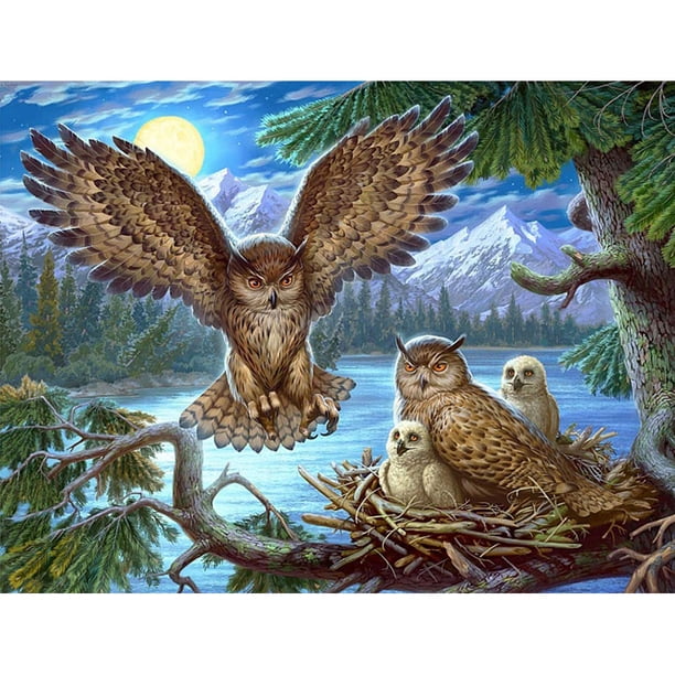 Cuadros Decorativos 5D bricolaje completo taladro diamante pintura pájaro familia bordado artesanía costura decoración Ehuebsd Nuevos Originales