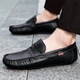 thumbnail image 5 of Grained Leather Slip-On Penny Loafers, 5 of 5