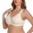 thumbnail image 2 of Women Full Coverage Non Padded Wirefree Plus Size Minimizer Cotton Bra 52DDD, 2 of 8