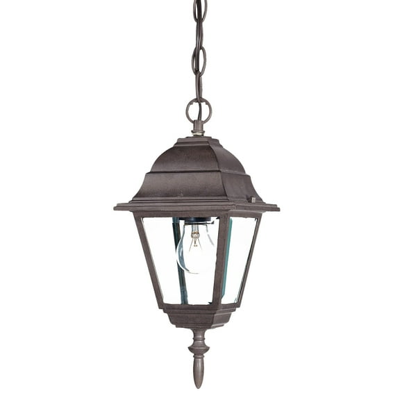 Builder's Choice 1-Light Matte Blurled Walnut Hanging Light