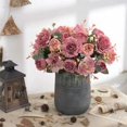 thumbnail image 2 of Ramo de flores artificiales NQ Peonías falsas y hortensias de seda decoración de bodas centros de mesa, 2 of 4