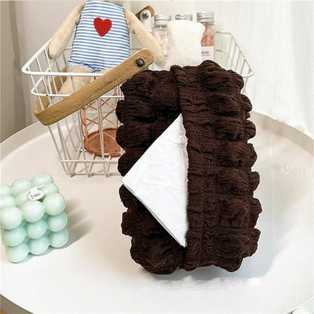 

Christmas Clearance! SuoKom Bubble Shaped Paper Towel Box All Cotton Seersucker Paper Towel Box Double Layer Fabric Decorative Paper Towel Bag Light and Luxurious Desktop Storage