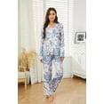 thumbnail image 6 of LYCY Womens Pajama Sets Floral Print, Long Sleeve Button Down Pajamas Set for Women Soft Sleepwear Pjs 2 piece Loungewear, (Grey Floral, Medium), 6 of 6