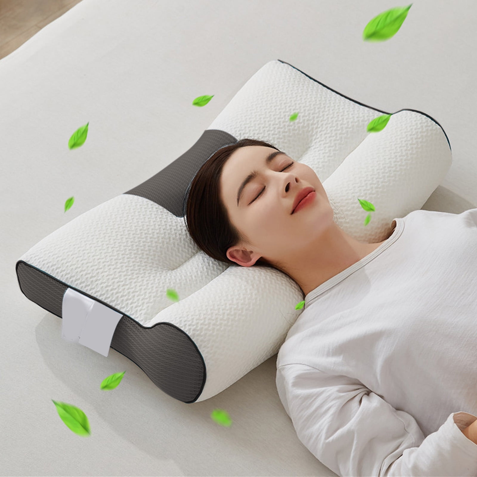 Yoloke Relief Cervical Pillow for Neck and Shoulder Support, Contoured Orthopedic Pillow, Adjustable Memory Foam Sweet Sleeping, Odorless Ergonomic Contour Neck, for Side Back Stomach Sleeper