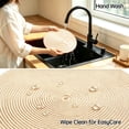 thumbnail image 5 of Xmushyra Round Placemats Set of 6, 15 inch Braided Table Mats, Heat Resistant Washable Place Mats for Dining Table, Kitchen and Outdoor Dining, Beige, 5 of 6
