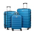 thumbnail image 1 of Juego de 3 piezas Luggage Suitour Hard Shell con ruedas giratorias, color azul, 1 of 8