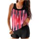 thumbnail image 1 of Modesto Trajes de Baño para las Mujeres Multicolor Gradiente Impresión de Espalda Recorte, Pantalones Cortos de Cintura Alta Y Sling Top para la Playa, la Piscina Y las Vacaciones, 1 of 6