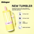 thumbnail image 2 of Sidagar 24 oz Ceramic Lined Insulated Water Bottle with Straw and Carry Strap, Pastel Yellow, 2 of 9