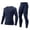Navy, variant on Men's Thermal Underwear Top and Bottom Set, Lined Long Johns Base Layer, Moisture Wicking Quick Dry 4 Way Stretch, Cold Weather Gear for Winter Skiing