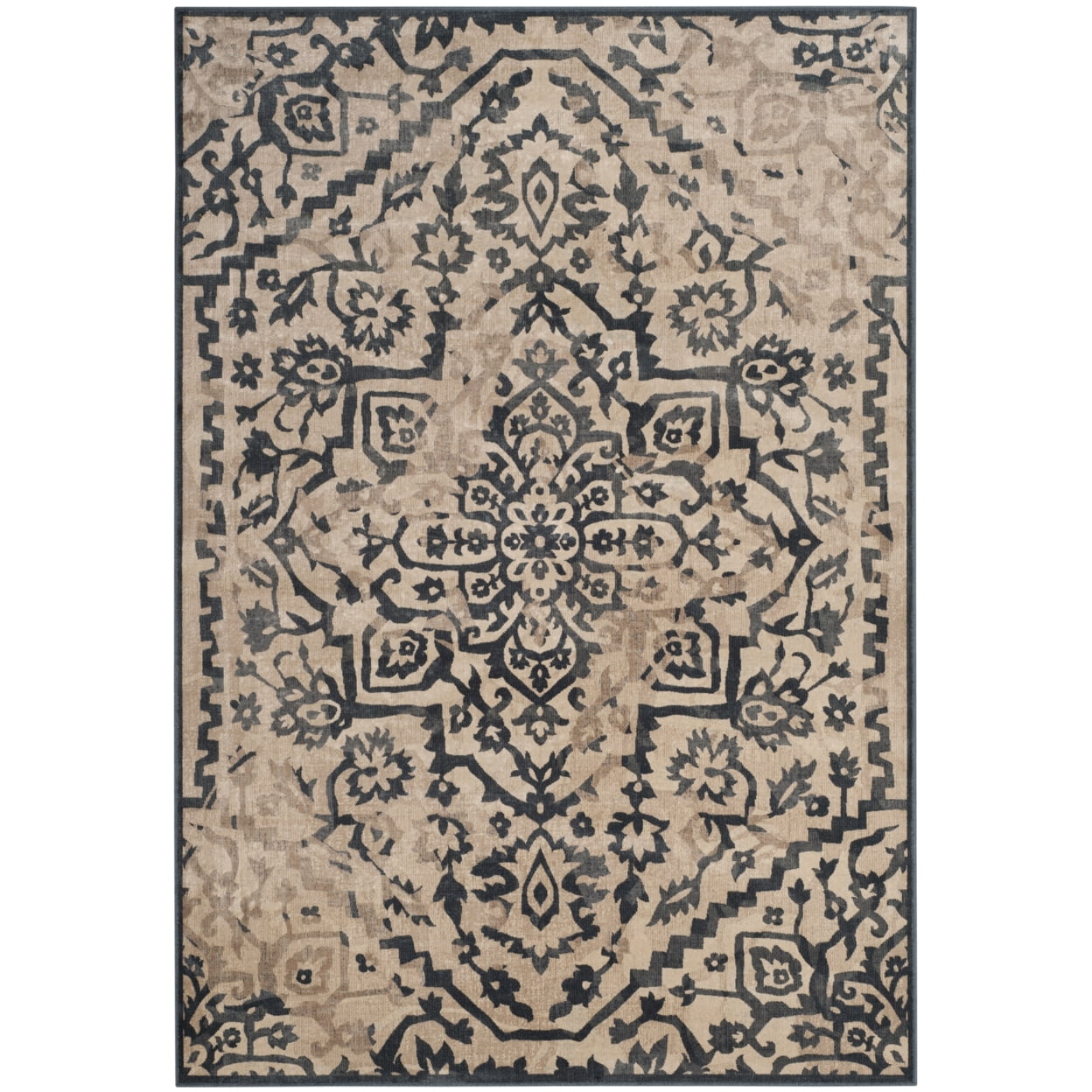 SAFAVIEH Vintage Flint Traditional Area Rug, Cream/Blue, 9' x 12'