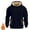 Hoodies-Navy, variant on Mens Hoodies Pullover Fleece Lined Winter Warm Thick Athletic Sweatshirts with Kangaroo Pocket Loose Fitted Drawstring Long Sleeve Casual Hoodies Thick Sherpa Windproof Sweatshirt
