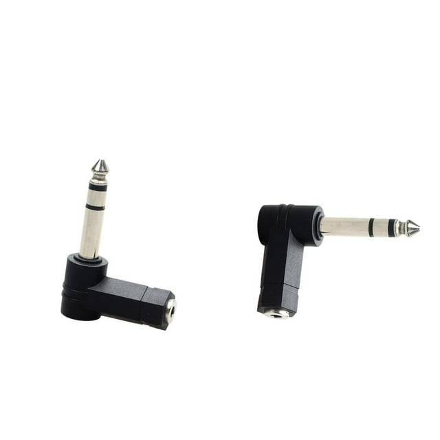 Adaptador de sonido de 2 piezas Audio Estéreo de ángulo de 1/8 pulgadas a de 1/4 pulgadas CUTICAT Adaptador de audio para auriculares estéreo