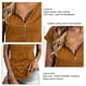 thumbnail image 4 of Camiseta de manga corta para mujer, cuello redondo, Semi cremallera, costura de encaje, versión suelta para mujer, 4 of 5