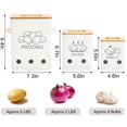 thumbnail image 2 of Latas de almacenamiento de verduras WUWEOT, paquete de 3 tarros metálicos para cebolla y ajo, 2 of 7