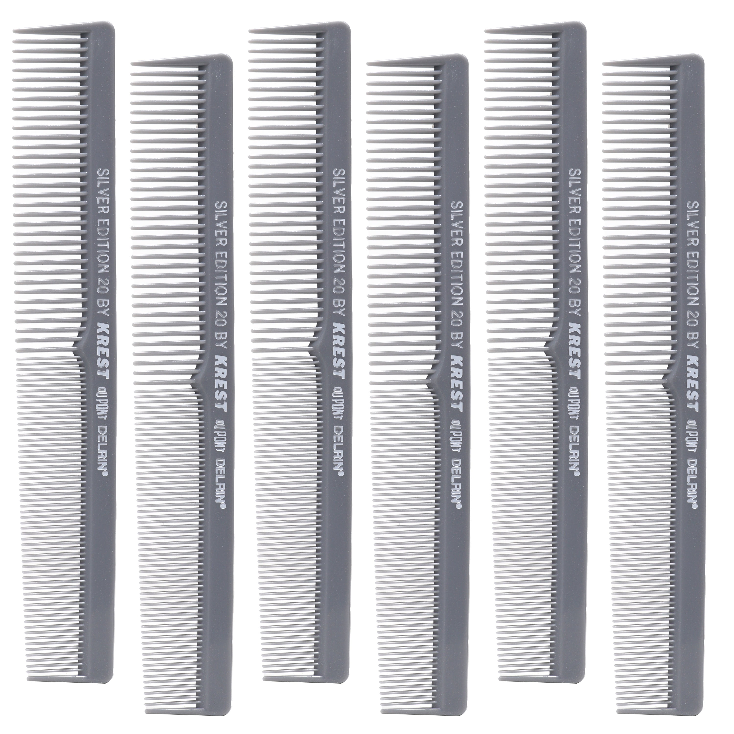 Krest Comb Silver Edition 20 Heat Resistant Barber Combs All Purpose