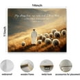 thumbnail image 6 of HFDF Christian Jesus Lamb Wall Art Canvas Prints Easter Shepherd Wall Decor Canvas Scripture Religious Sheep Wall Art Painting Artwork for Living Room Bedroom Church Decor 16x12inch Framed, 6 of 6