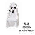 thumbnail image 2 of Halloween Ghost Chair Covers, 47 x 79 Inches Spooky Face Sign for Halloween Party Home Dining Room Office Decor, 2 of 5