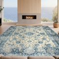 thumbnail image 2 of Design&I 4'x6' Washable Area Rug Pet Friendly & Non-Slip Built-In Grip Ru Vintage Front Scroll Distressed Border Door Entrance Throw for Reading Nook, Bedroom, 2 of 7