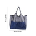 thumbnail image 6 of Tupukom Womens Bags Shopping Bags with Handles Reusable Lightweight Folding Gift Tote Bags Durable Grocery Bags Home Essentials Grocery Tote Bag,Oxford cloth,Navy, 6 of 6