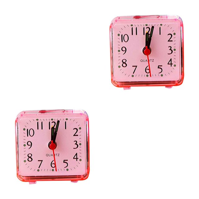 Injueey Pointer Alarm Clock Bedside Table Time Travel Gift Electronic Operated Office Baking Battery Kitchen Portable Timer rojo 2Conjunto