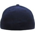 thumbnail image 4 of Solid Flat Brim Bill Fitted Baseball Cap, 4 of 6