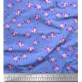 thumbnail image 1 of Soimoi Blue Cotton Jersey Fabric Orchid Floral Print Fabric by the Yard 58 Inch Wide, 1 of 1
