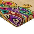 thumbnail image 2 of Ambesonne Tribal Fitted Sheet, Folk Art Forms, Queen Size, Multicolor, 2 of 3