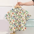 thumbnail image 2 of Ugoldhm Hawaiian Printed Button Down Shirt for Boys Short Sleeve Cotton Casual Holiday Summer Beach Shirts Size 1-12, 2 of 3