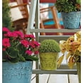 thumbnail image 4 of Robert Allen Fluer De Lis Series Metal Flower Pot Planter - Rust Resistant - 6", Blue, 4 of 5