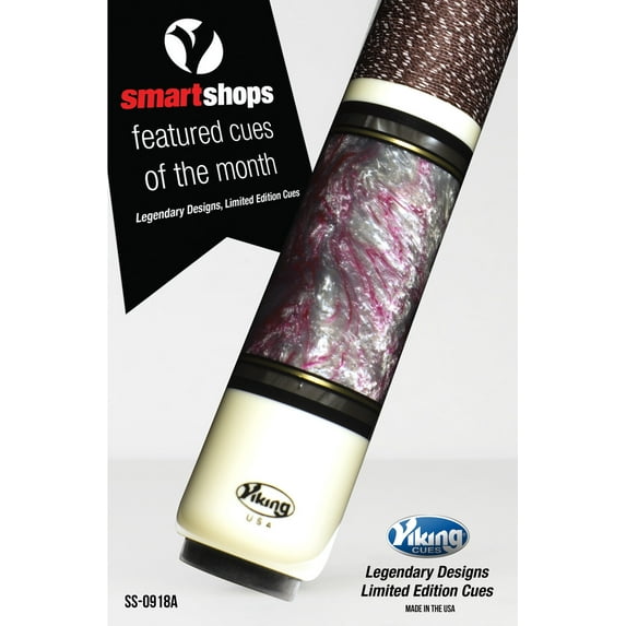 Viking Smart Shops SS0918A Purple Billiards Pool Cue Stick Tiger Everest Tip ViKORE Shaft + CASE