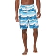 thumbnail image 2 of Simua Men's Coral Reef Print Vacation Shorts | Quick Dry Elastic Drawstring Waist Side Pockets Polyester 5-Inch Swim Trunks for Summer Beach Daily Wear, 2 of 8