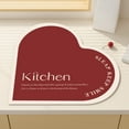 thumbnail image 3 of Heart Shaped Diatomaceous Mud Mat Absorbent Sink Drying Pad for Kitchen Countertop Dish Drainer Fast Drying Non-Slip(Red), 3 of 6