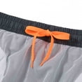 thumbnail image 4 of MADHERO Men's Swim Trunks Quick Dry Bathing Suits Swimwear with Zipper Pockets and Mesh Lining Dark Grey/Orange Size S, 4 of 6