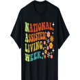 thumbnail image 2 of Camiseta de la Semana Nacional de la Vida Asistida 2023 para hombre, negra, para mujer, divertida, inadaptada, viaje. Camiseta para adultos, hombres, mujeres, adolescentes, jóvenes, deportiva, informa, 2 of 4