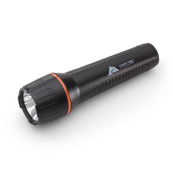 Ozark Trail LED Flashlight, 500 Lumens, 3AAA Batteries, Water-Resistant, Impact-Resistant Body