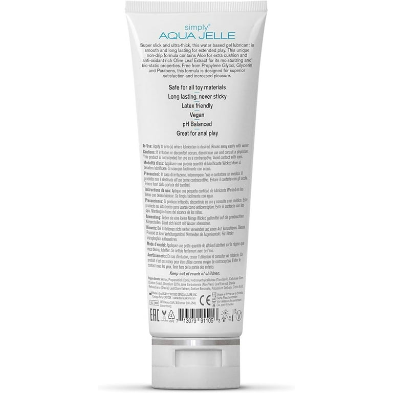 Wicked Sensual Care Simply Aqua Jelle, Water and Aloe Based