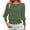 Army Green, variant on Banded Bottom Tops for Women Long Lantern Sleeve Smocked Waist Crewneck Shirt Dressy Casual Spring Blouse