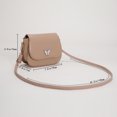 thumbnail image 3 of Bolso de hombro de cuero con mariposa para mujer, Bolso de mano con hebilla magnética y solapa a la moda, 3 of 6