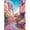 Burgundy, variant on Japanese Street Scenery Sakura Architecture Canvas Posters and Prints Wall Art Paintings Mural for Modern Living Room Home Decor, 50*70cm, unframed.
